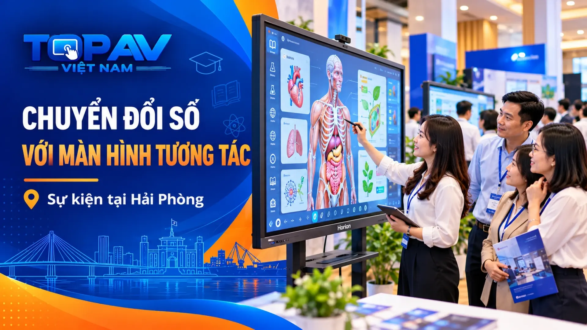 Màn Hình Tương Tác Horion Tại Ngày Hội Chuyển Đổi Số Hải Phòng